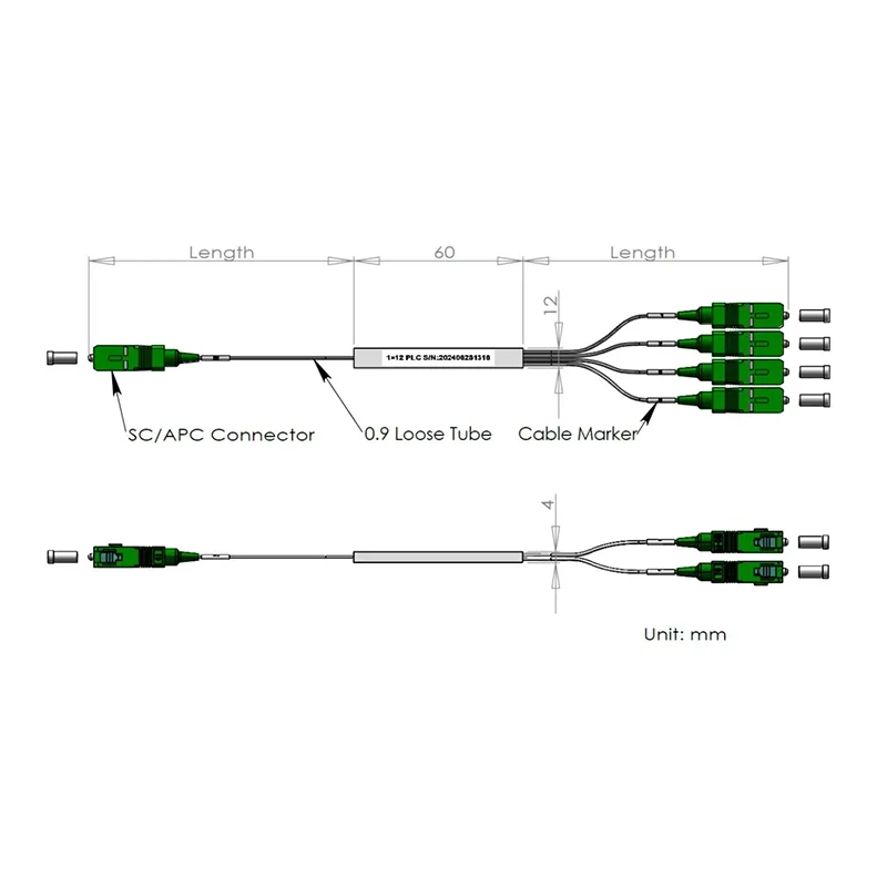 1*12 1*24 splitter plc