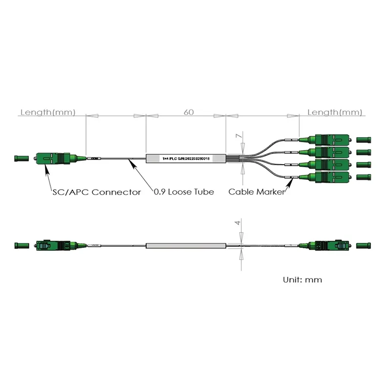 1*4 1*8 PLC splitter