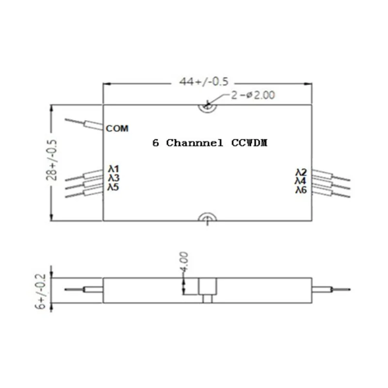 6 Saluran Compact CWDM (CCWDM)