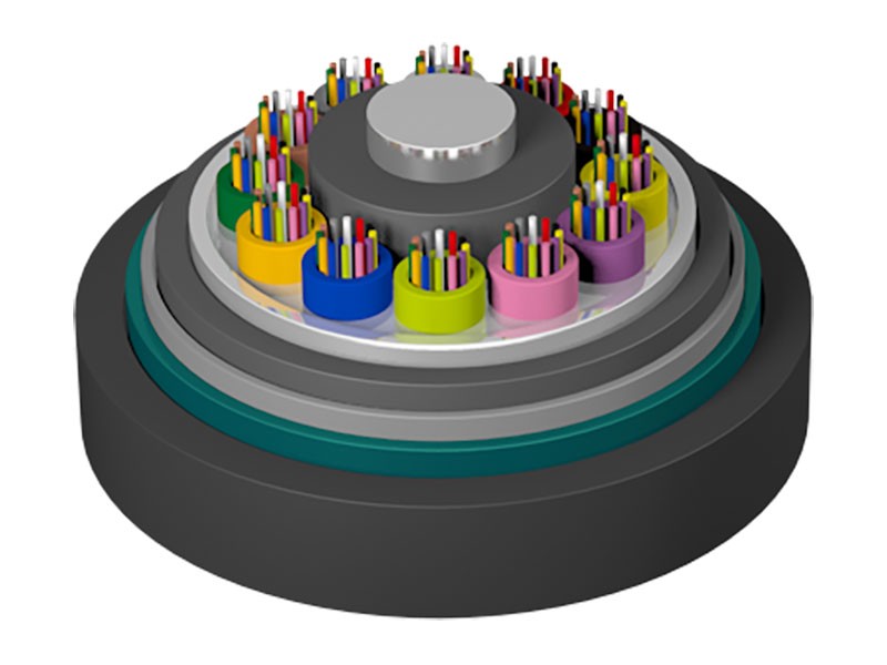Kabel Serat Optik Tahan Api Lapis Baja Inti Diperkuat Terdampar Tabung Longgar GYTZA53